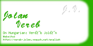 jolan vereb business card